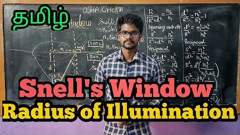 Snells|Window|Radius|Illumination|Physics 12|Tamil|MurugaMP