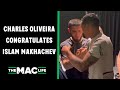 Charles Oliveira congratulates Islam Makhachev for beating Alexander Volkanovski