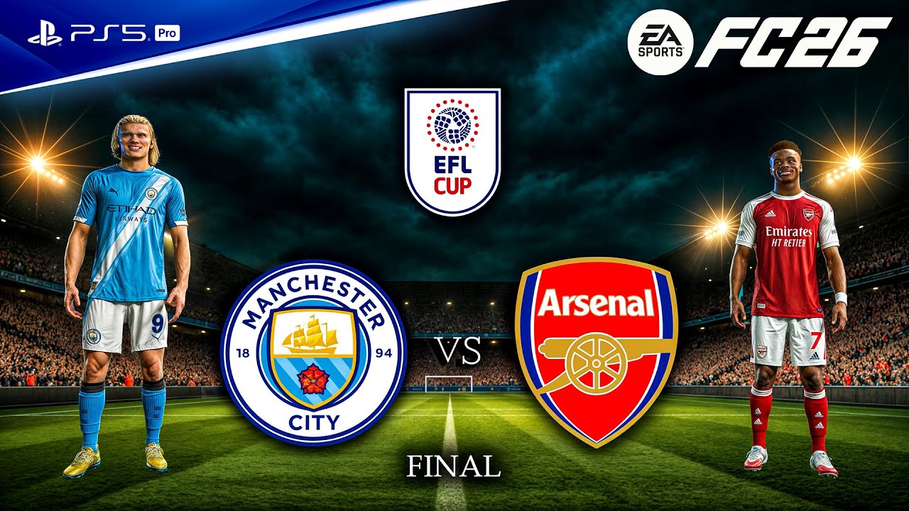 FC 26 - Man City vs. Arsenal - EFL Cup Final 25/26 Full Match | PS5™ Pro [4K60]