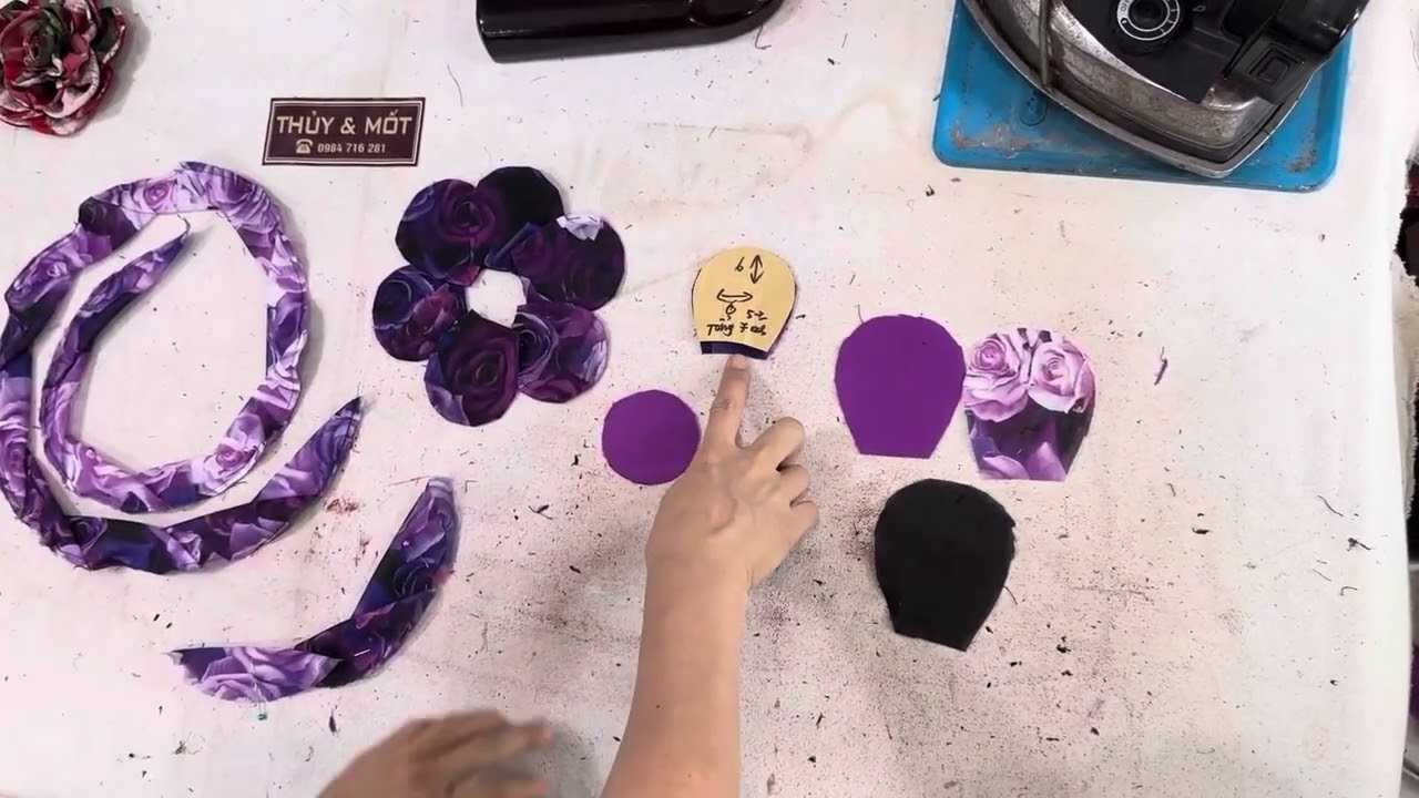 #Hướng dẫn làm  hoa vải Đầm MAXI -cô Phan Thủy