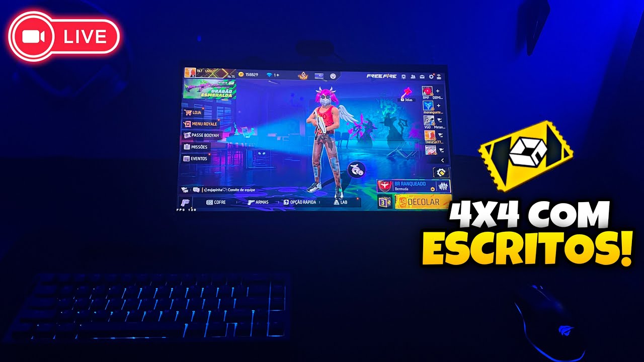 🔥LIVE FF🔥FREE FIRE AO VIVO🔥COM INSCRITOS🔥SALAS PERSONALIZADA🔥