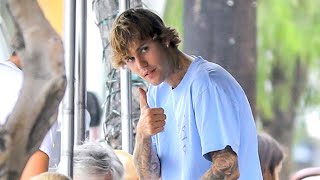 Justin Bieber Steps Out For Lunch After Announcing Collab With Crocs Footwear