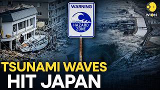 Japan Tsunami  Massive Tsunami Waves Hit Japan After 77 Magnitude Earthquake  Wion