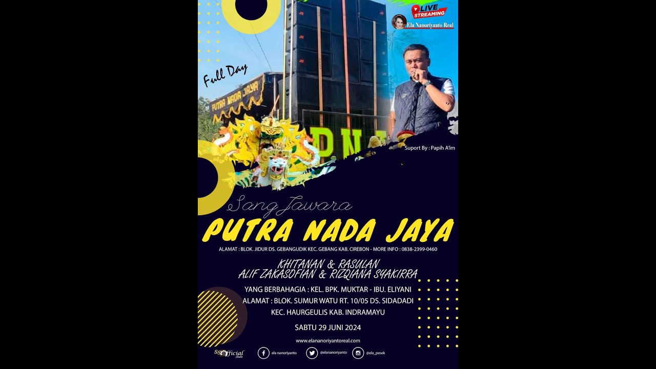 LIVE NGARAK || SANG JAWARA PUTRA NADA JAYA || SUMURWATU - SIDADADI || SABTU 29 JUNI 2024