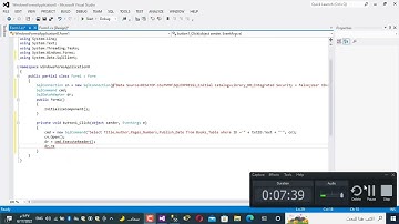 30 قواعد البيانات database شرح البحث والتعديل search and update على برنامج visual studio لغة #c