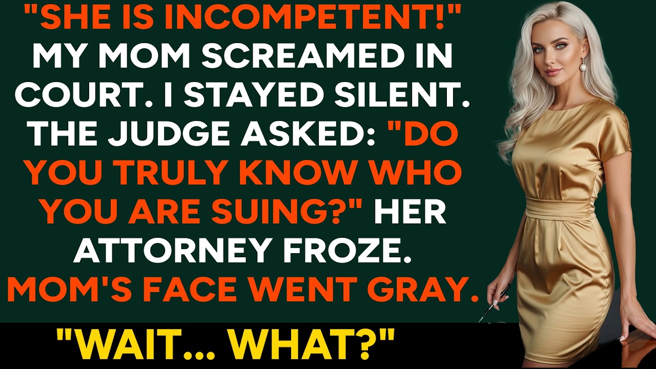 My Mother Screamed in Court That I Was Incompetent — Until the Judge Asked One Question...