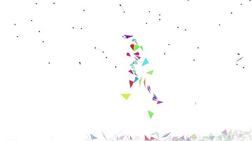 Particleの動きでPolygon生成 openFrameworks ofxBox2d