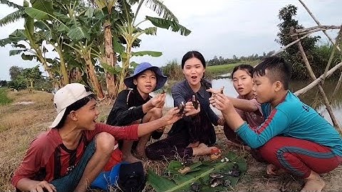 Sinh Tồn Trên Đồng, Săn Bắt Mồi Đồng, Chày Cá, Mò Ốc Bắt Cua, Nướng ăn tại chổ | Thành Nhân YTB