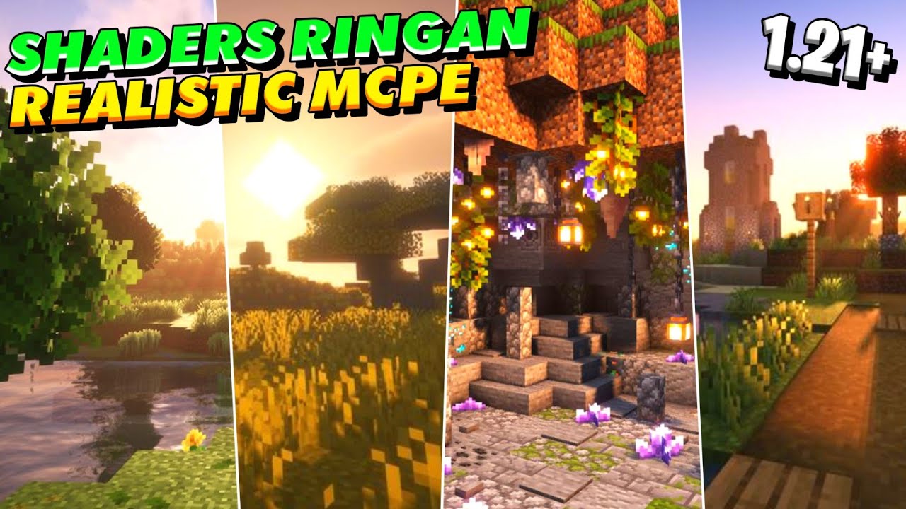 TOP BEST SHADERS MCPE 1.21 & 1.20+ REALISTIC TERBAIK RINGAN | Bsl Shaders 