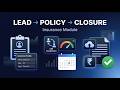 Insurance Module | Lead Management + CRE Target Assignment + Policy Tracking | Dealer ERP Demo