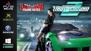 Need for Speed Underground 2 | Side by Side Frame Rates | PS2 pal ntsc XBOX Gamecube Windows ReShade