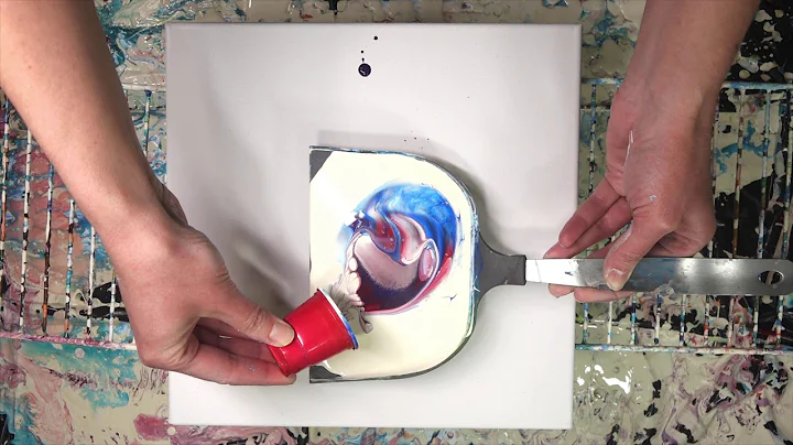 Acrylic pouring, spatula technique