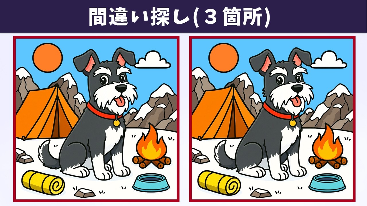 Найдите 3 отличия | Иллюстрация Версия #2002