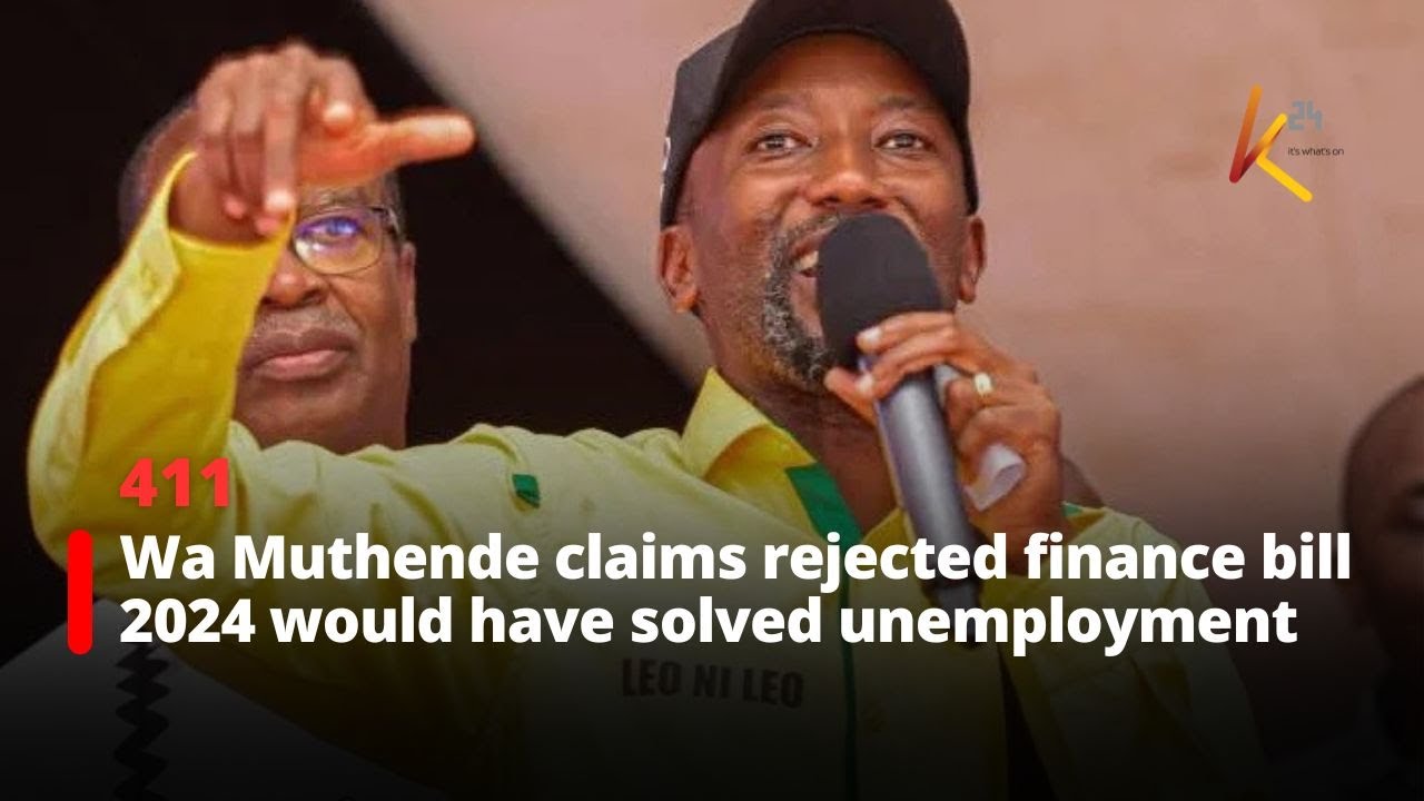Leo wa Muthende claims rejected finance bill 2024 would have solved unemployment