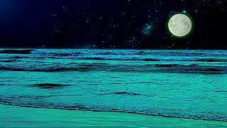 Calm Your Mind Tonight🌊 | Winter Moon Ocean Waves for Deep Sleep & Stress Relief