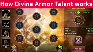 How Divine Armor Talent Works and Llorac upgrading - Legacy Of Discord