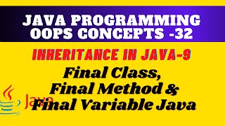 Final Keyword in Java in inheritance concept || Final class,  Final method and Final variable java