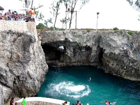 Danielle Jumps Negril Cliffs