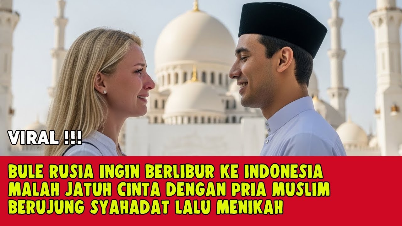 KISAH CINTA BULE RUSIA NIAT INGIN LIBURAN KE INDONESIA BERUJUNG SYAHADAT DAN MENIKAH DG PRIA MUSLIM