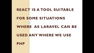 Laravel Vs React