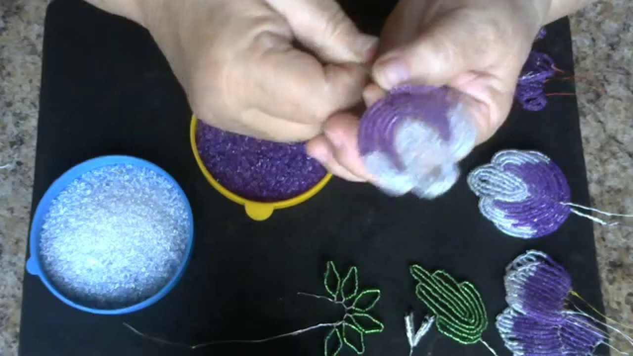 Комнатная азалия. Мастер - класс. Бисероплетение. - YouTube