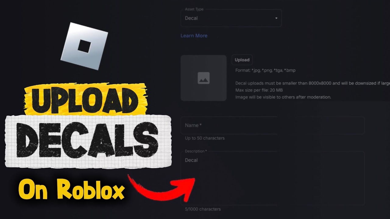 How To Upload USE Decals In Roblox EASY Tutorial WORKING 2026 