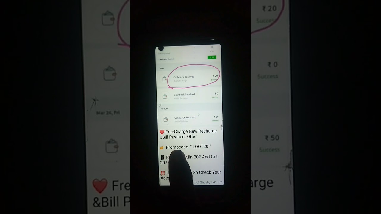 ❤️ FreeCharge New Recharge &Bill Payment Offerode- " LOOT20 "📱ecrg Min 20₹ And Get 20₹ Cashback‼️