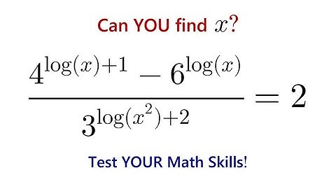 This Log Equation Is EASIER Than It Looks! Can You Solve It?