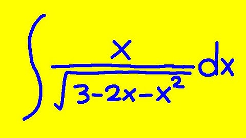 Integral de x/sqrt(3-2x-x^2)  |  100 integrales #65