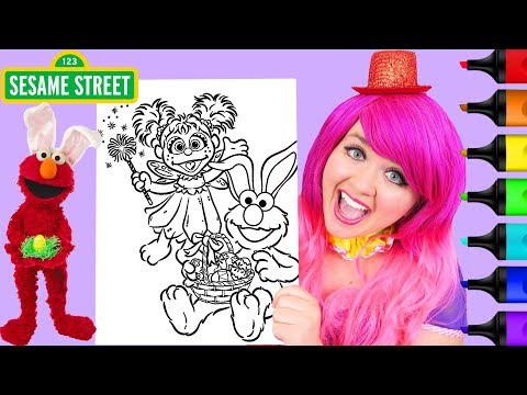 coloring-easter-elmo-&-abby-sesame-street-coloring-page-prismacolor-markers-|-kimmi-the-clown