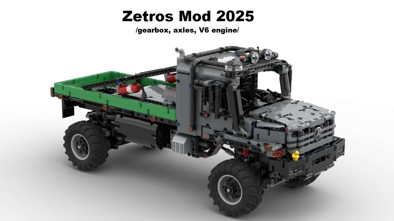 LEGO MOC Gearbox, V6 engine, axles Mod for 42129 4x4 Mercedes-Benz