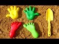 Игры для детей в песочнице. Развивающее видео. Лепим куличики