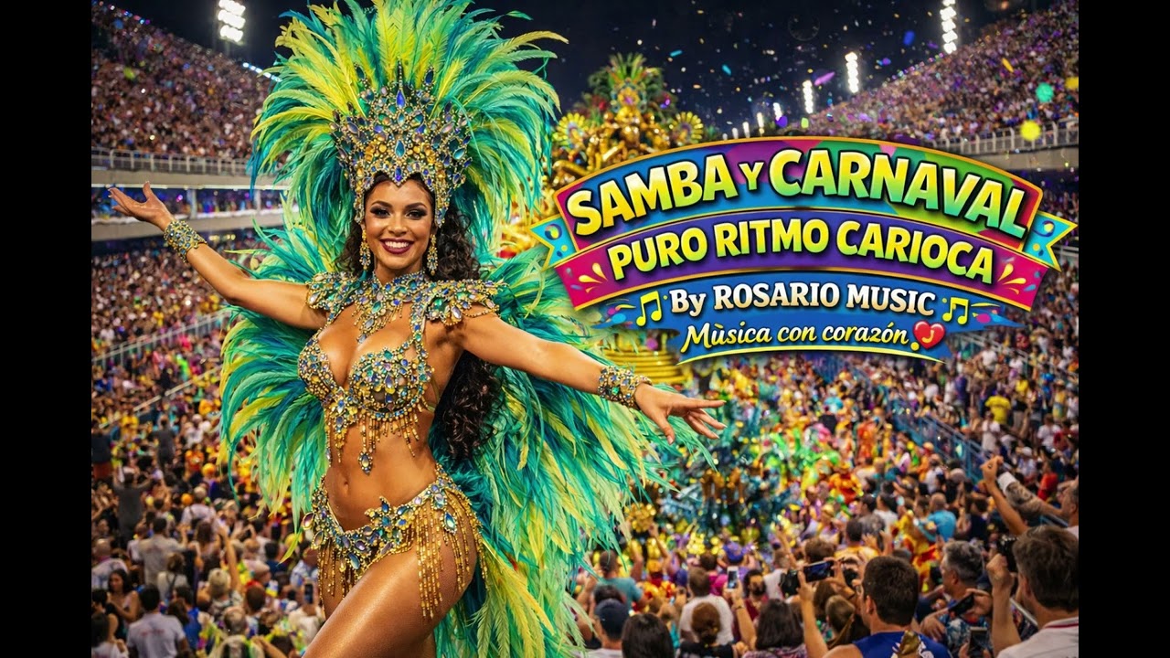 💃🔥 SAMBA CARIOCA DE CARNAVAL 🔥💃FIESTA, RITMO Y CORAZÓN DE BRASIL BY ROSARIO MUSIC MÚSICA CON AMOR🎭🌴