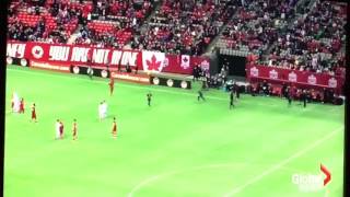 Streaker Body Slammed by Team Canada Trainer!!!