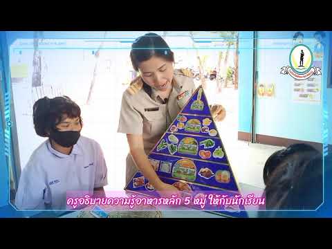 สื่อการสอน พีระมิดอาหารหลัก 5 หมู่ นักเรียนที่บกพร่องทางการสติปัญญา โรงเรียนโสตศึกษาจังหวัดชัยภูมิ