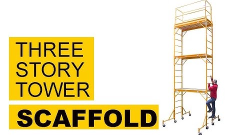 Pro Series 3-Story Rolling Scaffold Tower For DIY Warehouse & Construction
