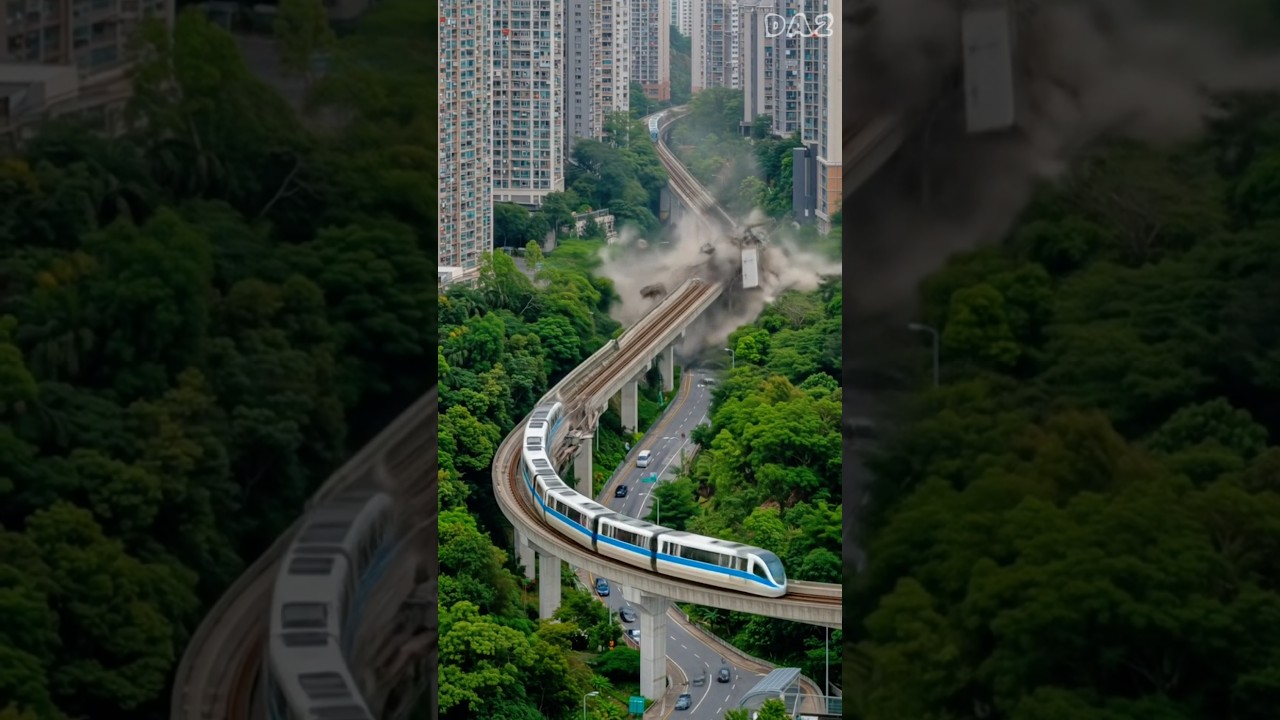 High-Speed Train Derails In The Middle Of The City