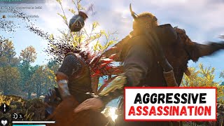 Stealth & Takedown (Aggressive) Gameplay [Assassin's Creed Valhalla]