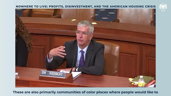 Rep. Stacey Plaskett and Dr. Christopher Herbert: Nowhere to Live: The American Housing Crisis
