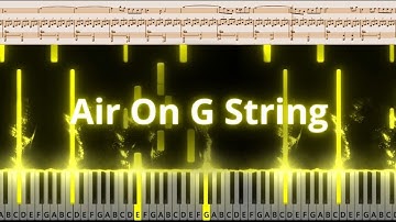 Air On G String by Bach - Easy Piano Tutorial - Sheet music