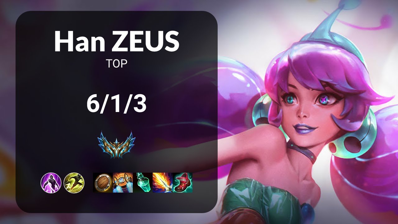 Han Zeus Gwen vs Kennen TOP - KR CHALLENGER Patch 15.10