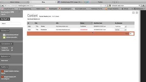 Lindsay CMS Editing Social Media Links in Footer
