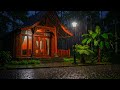 3 Hours of Soft Rain on Cabin Roof in Deep Forest | Sleep, Study and Relaxing Sounds