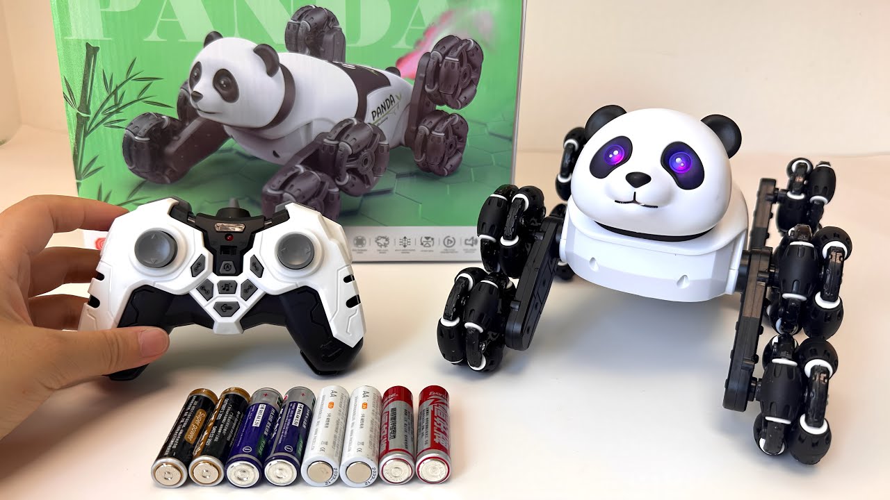Unboxing Panda Eight-Wheel Stunt Remote Spray Car,Hamburger RC Car,Dinosaur|Triceratops RC Car.