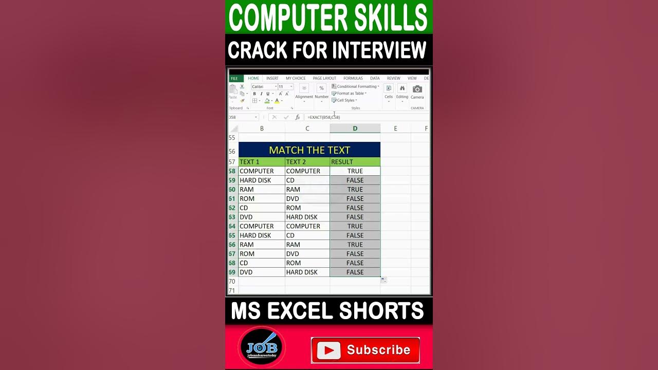 How to find exact matches in excel shorts Excel viral YouTube