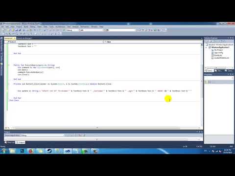 การเขียนคำสั่งแก้ไข Update VB.net Update + Database SQL Server บน Visual Studio อัพเดท 2019