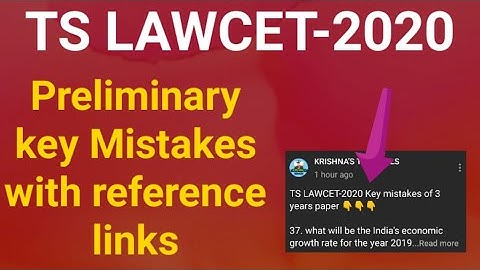 TS LAWCET-2020 key Mistakes | Download objection format here|