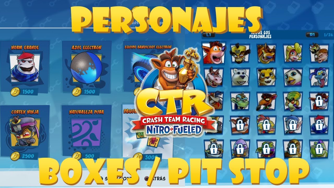 Crash Team Racing Nitro Fueled Como Desbloquear Personajes Y Boxes 