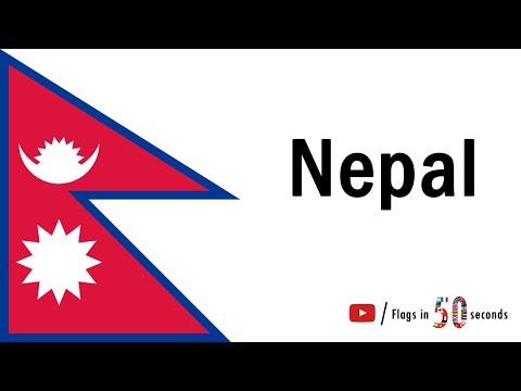 Nepal 🇳🇵Juxtaposition Triangles Flag