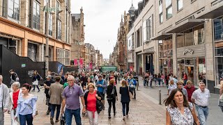 Glasgow City Centre - Central Station to GOMA via Merchant City | 4k binaural